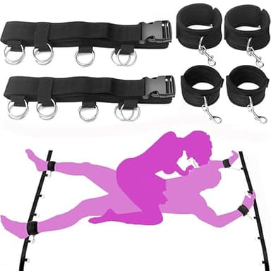 Kits de Bondage Menotte Femme Sexy érotique Sex Toýs Accessoires Jouet Sexualité Couple Retenue et Bondage Bondagerie Sex Couple Menottes Sex Adulte Lit Kit Bdsm Set Couple Sangle d'exercice