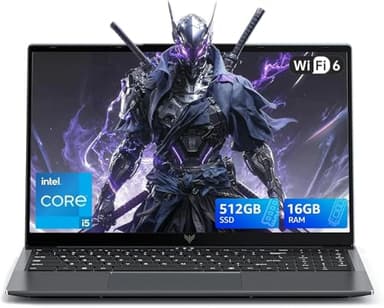 Tivique PC Portable Gamer – 2026 Ordinateur Portable 15,6 Pouces FHD ave Core i5-12600H (Jusqu’à 4,5 GHz), 12C/16T - 16 Go RAM DDR4*2 + 512 Go SSD NVMe PCIe 3.0,HDMI,Type-C,WiFi 6, BT5.2 Laptop Léger