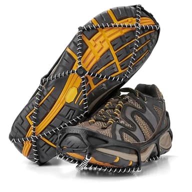 YakTrax Walk, Crampons Antidérapants pour chaussures, Marche sur Neige et Glace, Taille M, 41-43, Noir