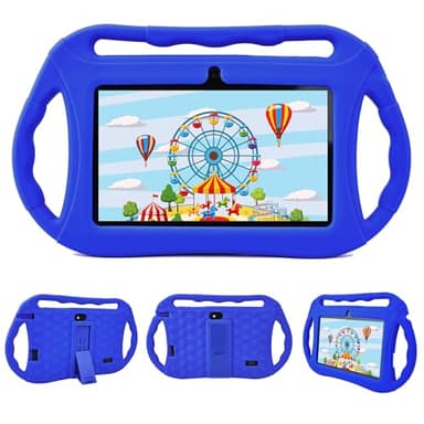 Veidoo Tablette Android 7 Pouces,2Go RAM 32Go ROM, WiFi, Écran HD, Application Préinstallée avec Contrôle Parental, Jeux, Étui Éducative pour Enfants (Bleu)