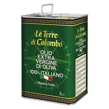 Le Terre di Colombo – Huile d'Olive Extra-Vierge 100 % Italienne - Bidon Métallique - 3 L