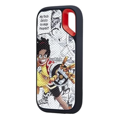 SanDisk SSD portable Extreme 1 To, édition afrofuturisme – jusqu'à 1050 Mo/s, USB-C, USB 3.2 Gen 2, résistance à l'eau et à la poussière IP65, micrologiciel mis à jour, disque SSD externe –