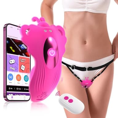 Vibromasseur Sex Toýs Femme Couple - String Vibromasseurs Feminin Clitoridien Puissant Sex Toys Oeuf Vibrant Sextoy à Distance, APP Vibrateur Culotte Sextoyse Femme Clitoridienne Connectée Vibro