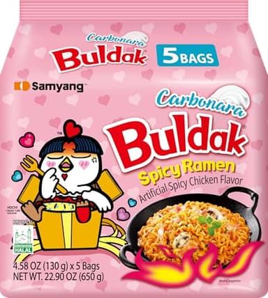 Samyang carbo feu Buldak nucléaire frit super chaud de nouilles épicée 5 Pack