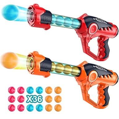 VINTOP Jouet de jeu de tir pour garçons et filles âgés de 6, 7, 8, 9, 10 ans et plus, jouet gonflable Popper avec 36 boules en mousse, compatible avec la cible Nerf, Q7702