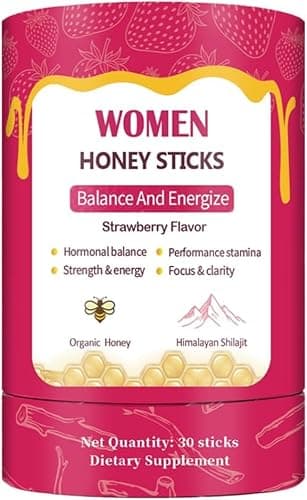 BOOST LIBIDO FEMME – Miel Aphrodisiaque pour Femme au Shilajit, Shatavari & Safran – Boost Naturel de l’Énergie et du Désir – Stimulant Puissant pour Femme – 30 Honey Sticks Saveur Framboise