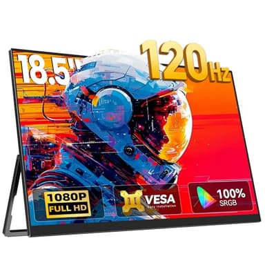 Newsoul Écran Portable 18,5 Pouces 120Hz, Moniteur Portable HDR IPS Matt 1080P 2000:1, 125% sRGB avec USB-C/HDMI, Ecran secondaire Portable pour Ordinateur portable/PS5/Xbox, Compatible VESA
