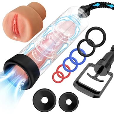 Pompes à Pénis Sex Toys pour Homme - Pompe a Penisse Masturbeuse Homme avec Vaginette Silicone Pompe a Penis pour L'agrandissement du Pénis Sextoyse Homme Sex Toyspour pour Couple Plaisir