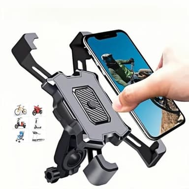 Support Telephone Velo Telephone Mtb Bici Moto Support Porte Téléphone Vélo Universel Guidon Smartphone Moto Scooter Trottinette Anti Chute 360°rotation Pour iPhone Samsung Galaxy Huawei Xiaomi Oppo