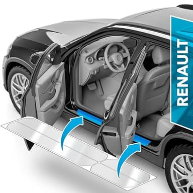 uProtect Film de Protection Seuil de Porte Voiture Carrosserie pour Renault Captur II I 2020-2025 - Accessoire pour Auto - Anti Rayure Stickers Transparent