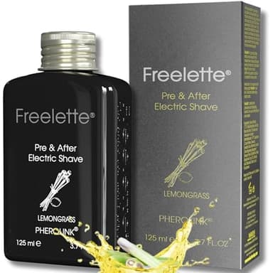 Crème Lotion Pré-rasage et Après-rasage Électrique - Idéal pour un Rasage de Près - Baume Lisse et Sans Irritation. Freelette (125 ml (Lot de 1), CITRONNELLE)