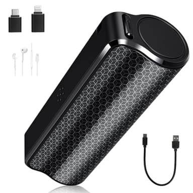 Enregistreur Vocal Espion Discret - 128GB Dictaphone Enregistreur Vocal 1537 Kbps à Enregistrement One-Touch, Enregistreur Vocal Espion Discret pour Réunions, Cours, Interviews