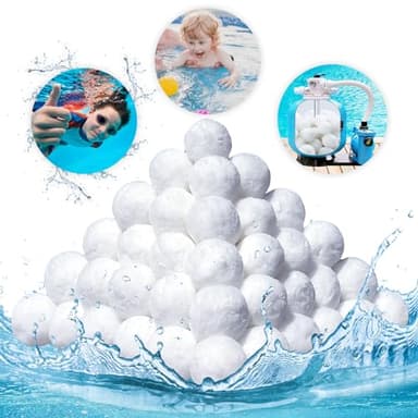 Bohodiy Balle Filtrante Piscine,1400g Balles Filtrantes pour systèmes de Filtre a Sable Piscine Remplacer 50kg de Sable Filtration Piscine,Convient à Divers Systèmes De Filtration