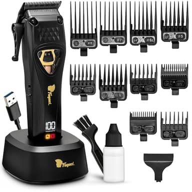 Fagaci Tondeuse Cheveux Hommes Professionnel avec Lames DLC & Couple Haute Performance, Tondeuse Cheveux Professionnelle Sans Fil Technologie Moteur Vectoriel avec Puissance de 12 000 RPM