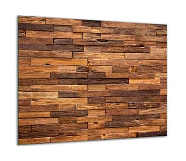 TMK Plaque de recouvrement, 60 x 52 cm, en verre, décorative, pour cuisinières électriques, à induction, protection anti-éclaboussures, planche à découper en bois