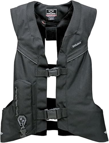 Hit-Air VHR Modèle Airbag Gilet léger tout-en-un pour moto et équitation Sécurité, Noir , L