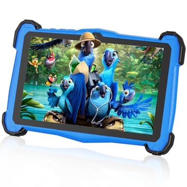 EagleSoar Tablette Enfants 10 Pouces, Android 14 Processeur Octa-Core, Kids 3 à 12 Ans, 10Go RAM + 64Go ROM, AVCE Logiciel Apprentissage pour Eenfants et Contrôle Parental (Blau)