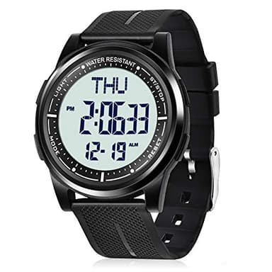 WIFORT Montre Digitale Étanche Hommes Femmes avec Chronomètre Compte à Rebours Alarme Format 12/24 Heures, Montre Sport Ultra-Léger avec Affichage Grand Angle