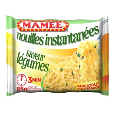 Mamee Nouilles instantanées, saveur légumes - Le sachet de 85g (lot de 1)