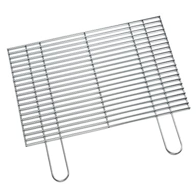 FLAMMBURO Grilles de barbecue rectangulaires 60 x 40 cm – Disponible en différentes tailles, en acier chromé, épaisseur de la tige 4,8 mm, grille de barbecue, grille de barbecue, barbecue (60 x 40 cm)