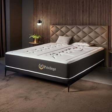 NATURALEX - Matelas Privilege 140x190 - Épais 30 cm - Mousse Haute Résilience + Mémoire de Forme Premium - Blue Latex - Soutien Ferme en 7 Zones - Réversible - Respirant - Fabriqué en Europe