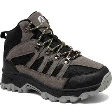 HODTOB Chaussures Randonnée Homme Men's Hiking Shoes Chaussures Montantes Trekking Outdoor Antidérapantes et Confortables Respirant Chaussure de Marche Gris 45EU