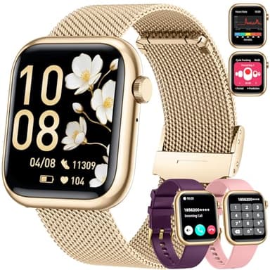Montre Connectée Femme Sport Smartwatch: 1.83" Fitness Smart Watch avec Appel Bluetooth 100+ Sport Mode Podometre Moniteur de Sante Tension Arterielle SpO2 Montres Intelligente pour Andriod et iOS
