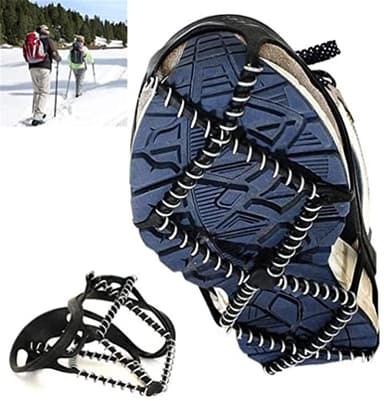 Crampons antidérapants pour chaussures de neige, 1 paire de crampons universels antidérapants pour la neige, dispositif de traction pour la marche hivernale, adapté pour la randonnée, la marche, le