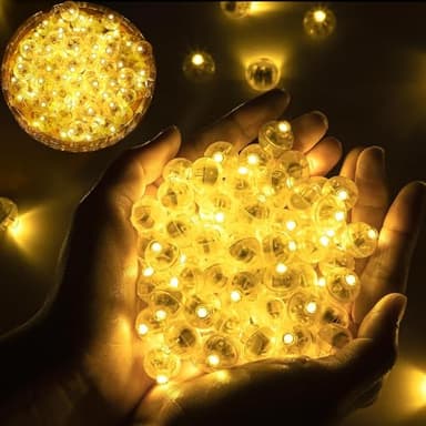 Phyooest 50 Pièces LED Balloon Lumière, Mini LED Ballons Lampes, Rond LED Ballons Lumineux pour Deco Anniversaire, Noël, Nouvel An, Halloween, Fêtes, Mariage, Intérieure Extérieure