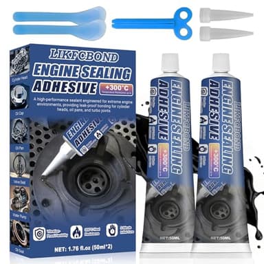 LIKFCBOND Pate A Joint Moteur Haute Temperature, Silicone Haute Température, Joint Carter Huile Moteur, Produit D'étanchéité Noir pour Joints de Moteur, Radiateurs de Voiture, Tuyaux D'échappement