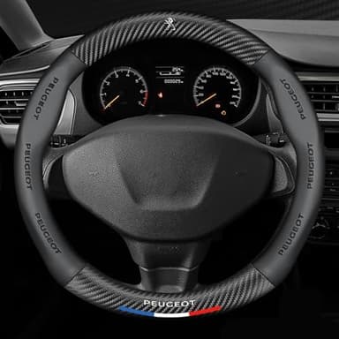 HWLHWTSN Couvre Volant Voiture, pour Peugeot Expert 3 (III) V I 2016-2024 Antidérapant Respirant Confortable Housse Volant Voiture,A