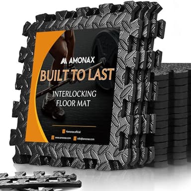 Amonax Tapis De Sport De Sol Tapis Mousse Eva, 30x30 cm Tapis De Sol pour Piscine Tapis De Gymnastique Dalle Garage, Tatami Puzzle Protection Sol pour, Tapis De Fitness Accessoire Musculation Home Gym