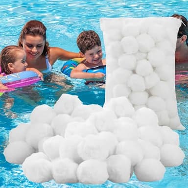 DUBUOZA Balles Filtrantes,1300g Boule Filtrante Piscine réutilisable avec Filet à Linge,Peut remplacer 45kg de Filtration sur sableAquarium, Piscine filtres Accessoires