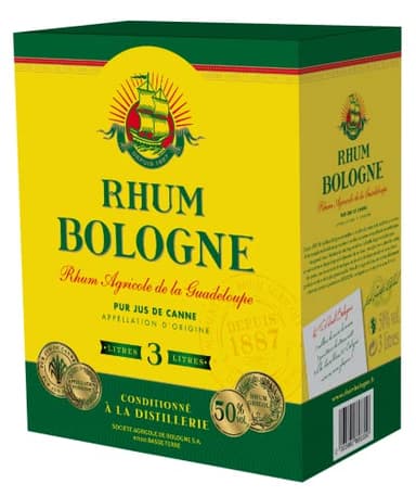 Bologne - Rhum Agricole Blanc de la Guadeloupe - Pur jus de canne - 50% - Bag in Box BIB (1 x 3L)