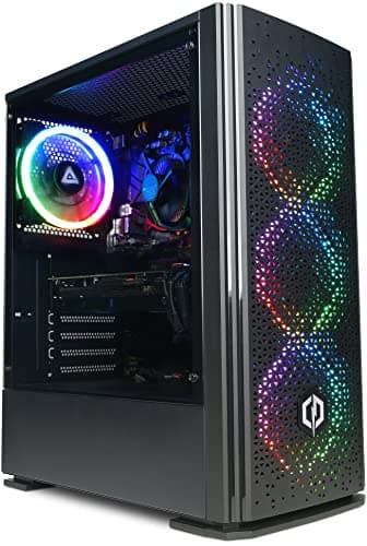 CyberpowerPC Wyvern PC Gamer - AMD Ryzen 5 4500, Nvidia RTX 4060 8Go, RAM 16Go, SSD NVMe 500Go, 650W 80+ PSU, Wi-FI, Windows 11, Blaze RGB