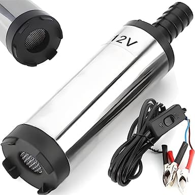 Retoo Pompe À Dieselm, D'eau, 12v, Pompe Electrique Vidange Huile Moteur, Débit Maximal 12 L/min, Fiabilité Et Haute Performance, Pour Camping-car, Bassin, Aquarium, Jardin