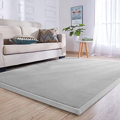 Loartee Tapis de Jeu en Velours Corail Chambre Enfant 3cm d'épaisseur