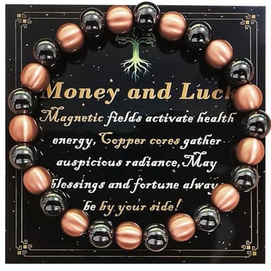 DBPBToU Bracelet Magnetique Homme Fabriqué à Partir de Cuivre Pur à 99,9%, Pouvant être Offerts en Convient Comme Cadeau Pour les Hommes le Comprend un Coffret à Bijoux et une Carte de Vœux