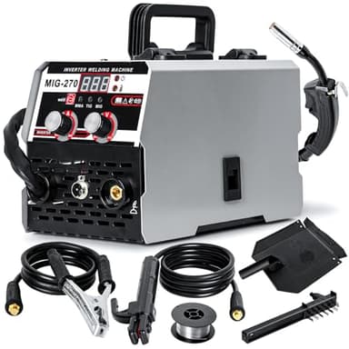 Poste a Souder 250A 220V Poste a Souder MIG 3 en 1, Poste a Souder Arc, écran digital LED, Arc Poste à Souder, Machine à souder électrique portable MIG ARC TIG (noir)