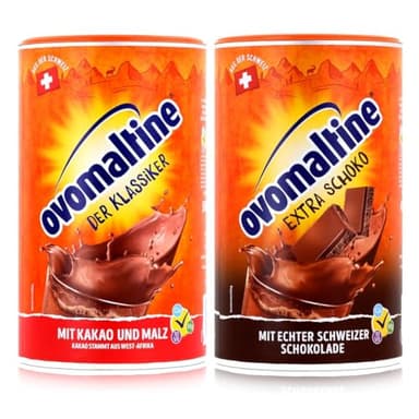 Ovomaltine – Boisson en poudre chocolat 450 g & cassic 500 g, lot de 2