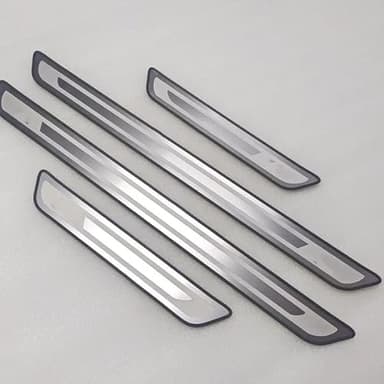 4Pcs Plaques de Seuil de Porte de Voiture en Acier Inoxydable pour Renault Captur 2 2020-2023 2024, Bande Décorative Anti-Usure de Seuil RéSistant Aux Rayures,A