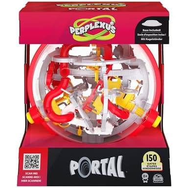 Perplexus - Perplexus Portal - Labyrinthe Parcours 3D Avec 150 Défis, 50 Portails Et 3 Boutons Extérieurs - Jeu d'Action et Réflexe - Casse tete enfant - Vertus Pédagogiques - Jeu Enfant 8 Ans et +