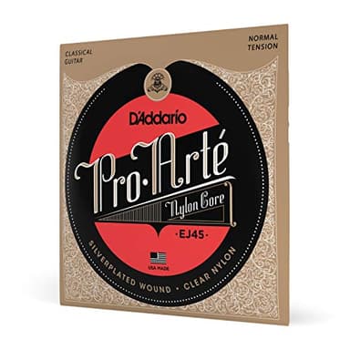 D'Addario Corde Guitare Classique | Cordes Pro-Arte EJ45 | Cordes en nylon pour guitare classique | Normale