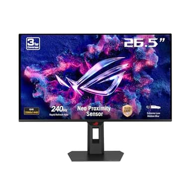 ASUS ROG Strix OLED XG27AQDMES Moniteur Gaming ― 27 Pouces (26,5 Pouces Visibles) 1440p QD-OLED, 240 Hz, 0,03 ms, capteur de proximité Neo, OLED Care Pro, ELMB, Compatible G-Sync