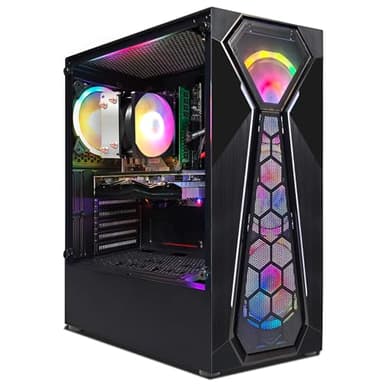 STGsivir PC Gamer Fixe, Ordinateur Gaming,RX 580 8Go, AMD Athlon 3000G 3,5GHz, 16Go RAM, 1To SSD, 600M WiFi, BT 5,0, RGB Fanx4, W11H64