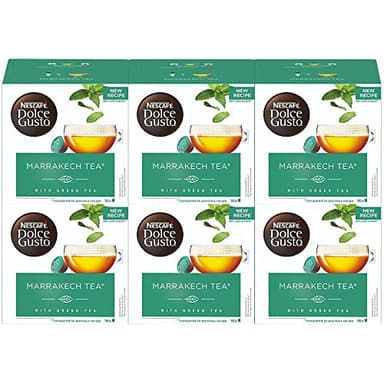 NESCAFE DOLCE GUSTO Marrakech Tea - Thé Vert À La Menthe - 96 Capsules (6 Boîtes x 16)