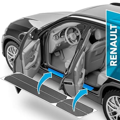 uProtect Film de Protection Seuil de Porte Voiture Carrosserie pour Renault Captur II I 2020-2025 - Accessoire pour Auto - Anti Rayure Stickers Carbone