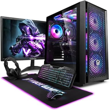 VIBOX VIII-100 PC Gamer Complet • 23" Écran • Intel Core i9 12900KF 5,2 GHz • Nvidia RTX 5060 8 Go • 16 Go RAM • 1 to NVMe M.2 SSD • Windows 11 • WiFi