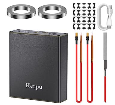 soudeuse par points de batterie,Kerpu taille de poche pour machine à souder par points avec 11 vitesses réglables, batterie rechargeable 50000mAh,feuille de nickel 2x2M