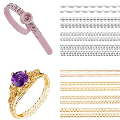 16 Pièces Ajusteur de Bague Invisible, 4 Tailles Réducteur de Bague en Silicone Transparent Or, Compatible avec Hommes et Femmes, Pour Rétrécir les Bagues